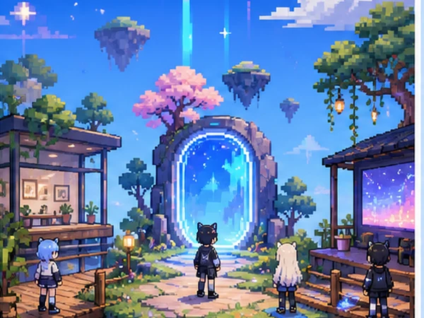 VRChatワールドのドット絵モック